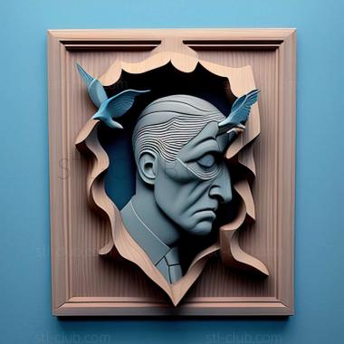 3D model Rene Magritte (STL)